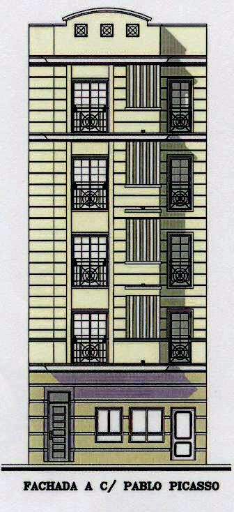 Edificio CERVANTES II, de 5 viviendas, 1 x planta, en C/ Pablo Picasso, nº 78 de Elche disponibles ya para su venta en Promociones Illice-Tres, S.L.